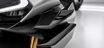 CFMOTO 675SR-R Racing Winglet installed on the CF 675SR, scene close-up