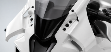 CFMOTO 450SR V3 Front Windshield fairing fasteners on the CF 450SR, scene close-up