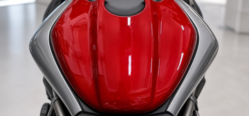 ZXMOTO 500RR Tank Cover installed on the ZX-500RR, scene close-up