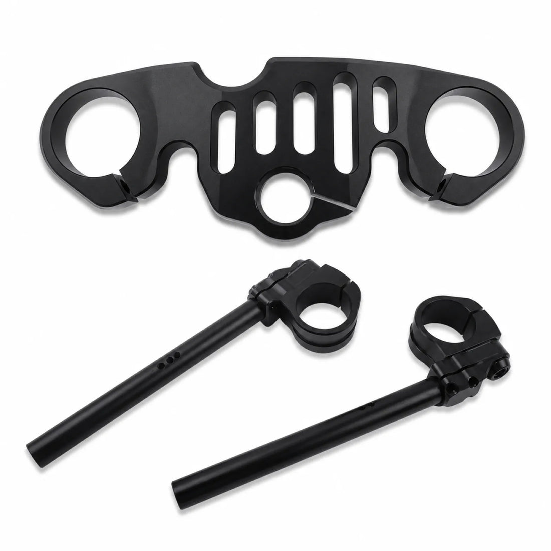 CF 450SR Top Triple Clamp + Clip-On Handlebars, product photo