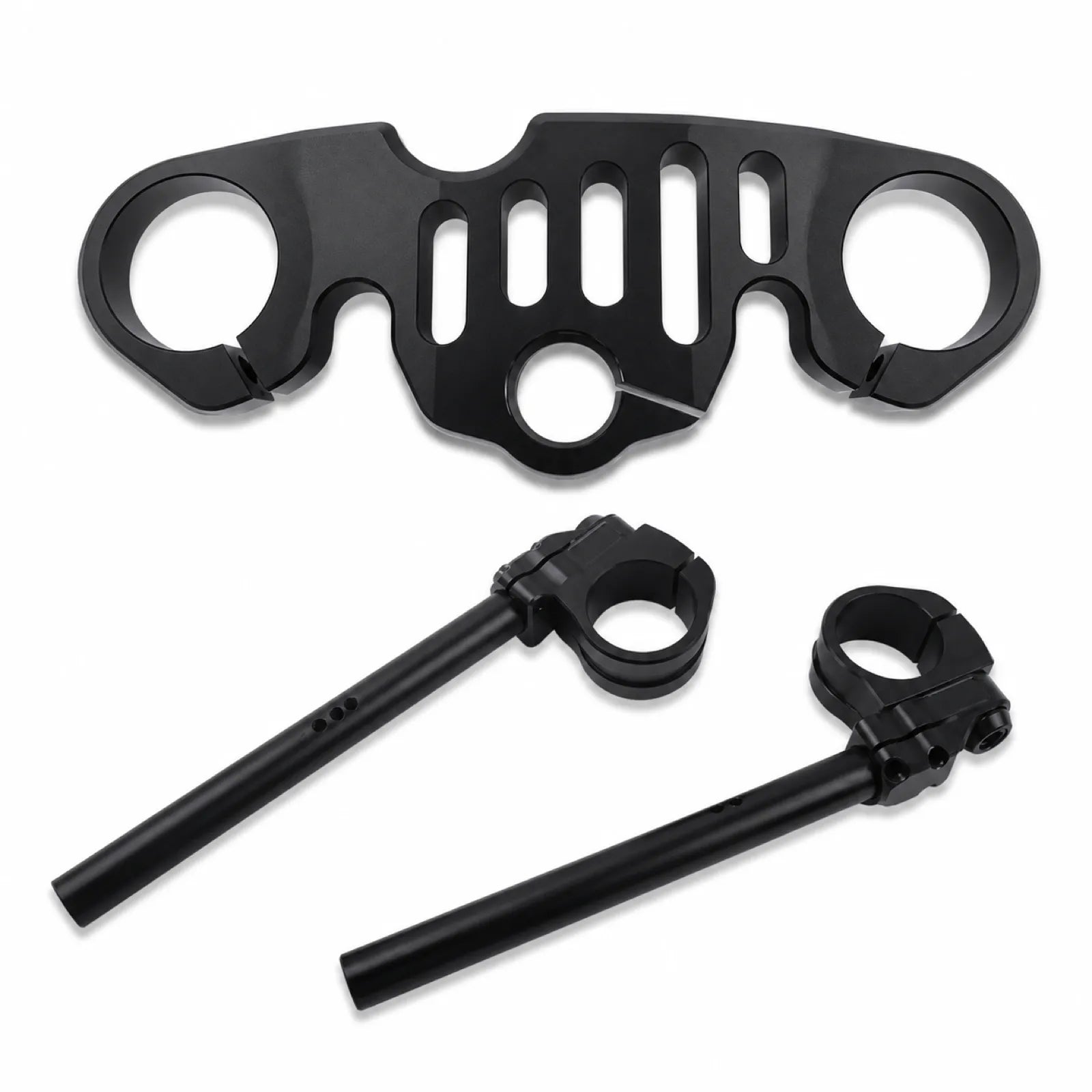 CF 450SR Top Triple Clamp + Clip-On Handlebars, photo 2 of 6