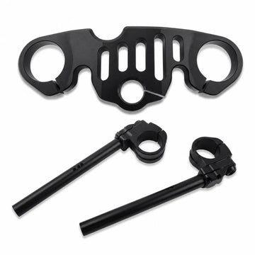CF 450SR Top Triple Clamp + Clip-On Handlebars, photo 2 of 6