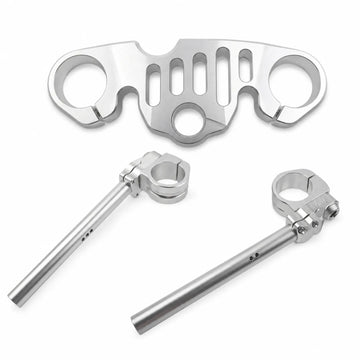 CF 450SR Top Triple Clamp + Clip-On Handlebars, product photo