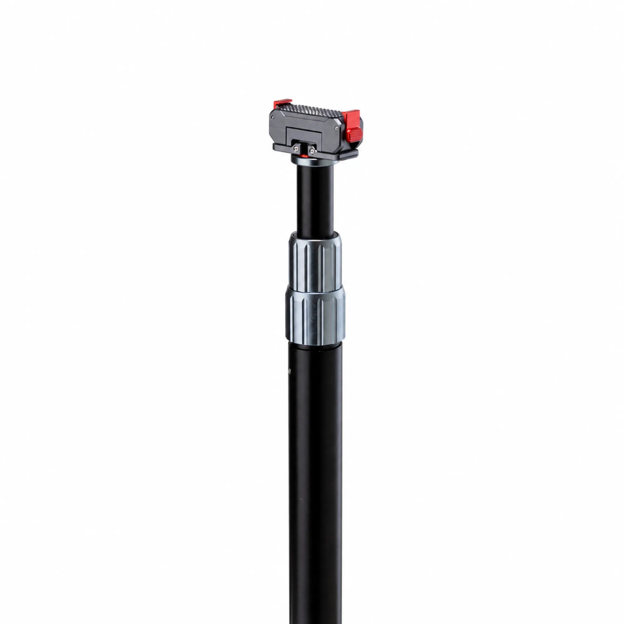3-in-1 metal motorcycle flag pole mount with trekking pole and action camera adapter, product photo