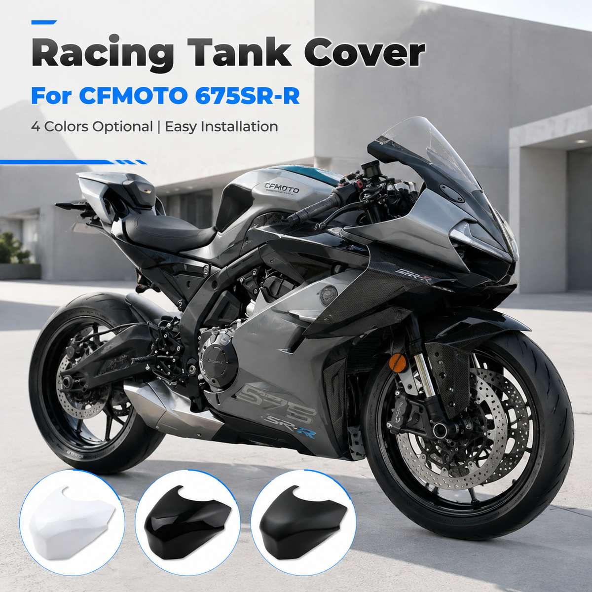 CFMOTO 675SR-R Racing Tank Cover, photo 6 of 11
