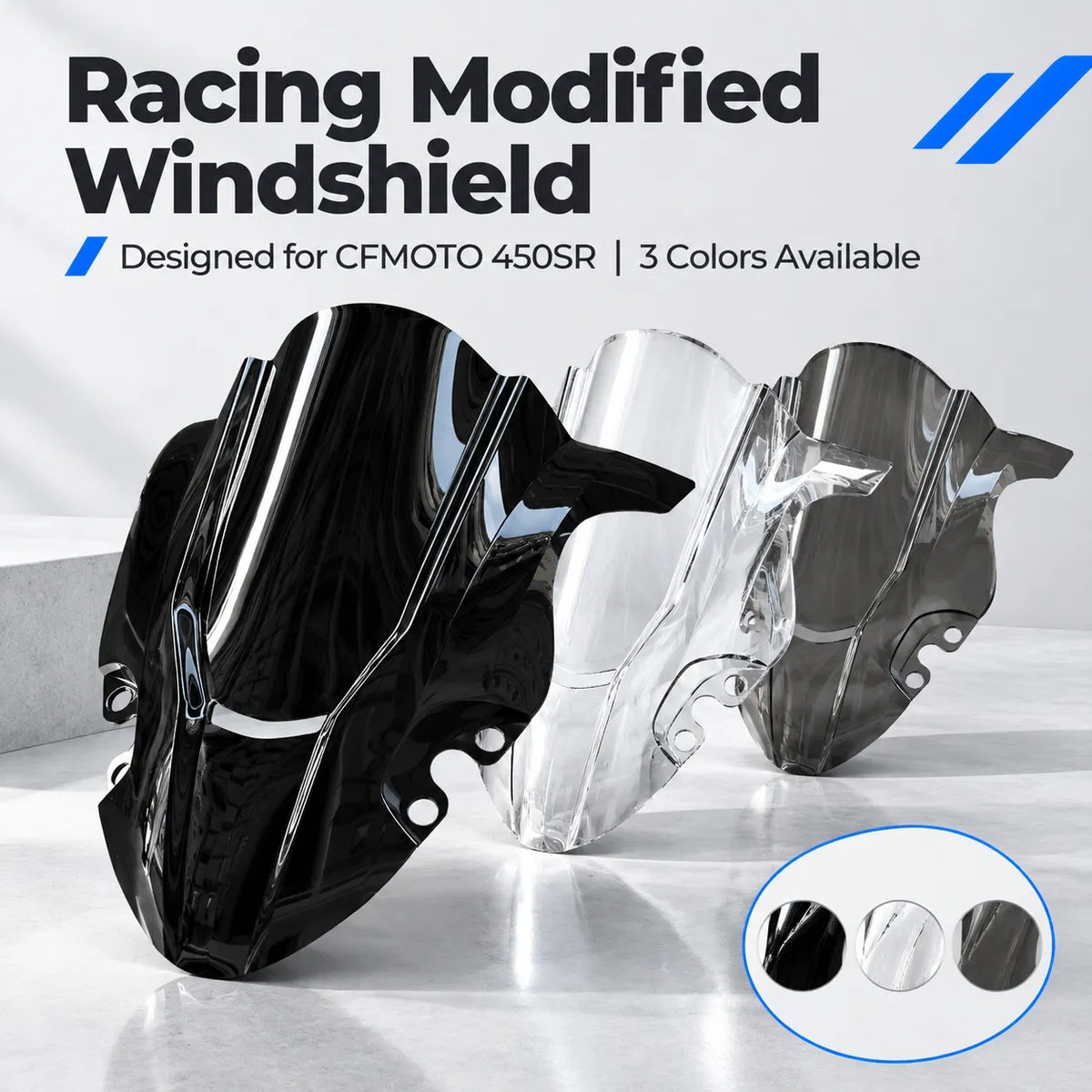 CFMOTO 450SR Racing Modified Windshield, photo 2 of 10