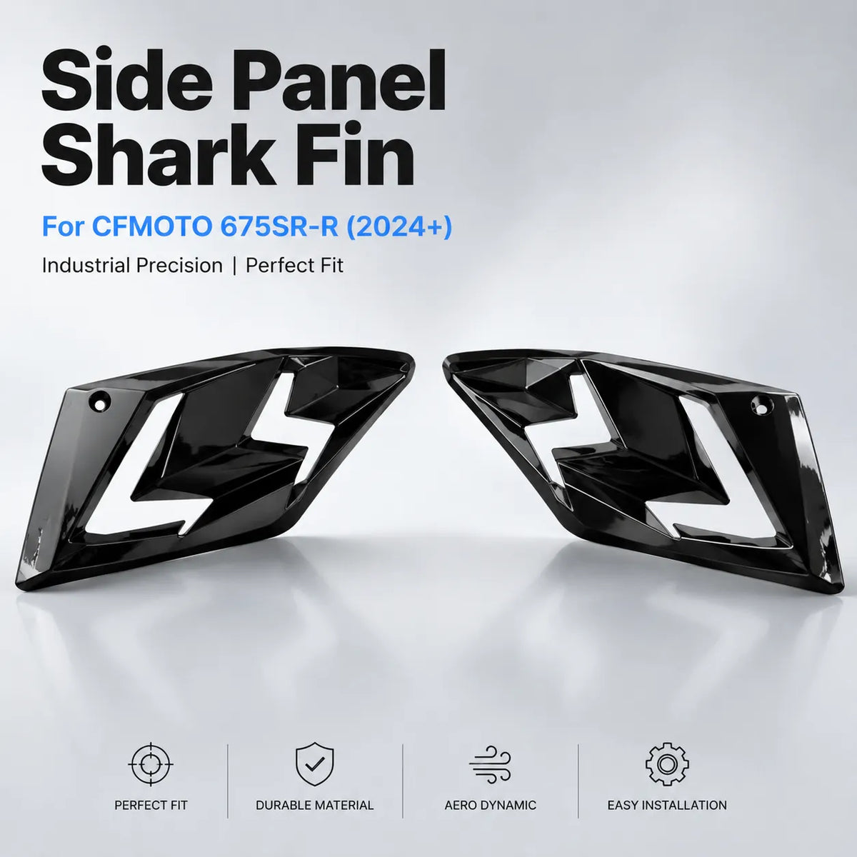 CFMOTO 675SR-R Side Panel Shark Fin, photo 2 of 10