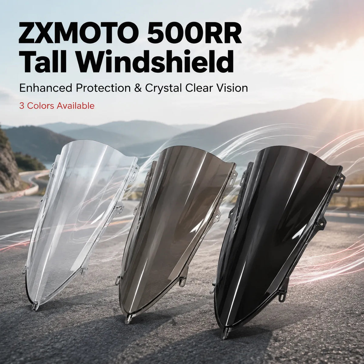 ZXMOTO 500RR Tall Windshield, photo 8 of 10