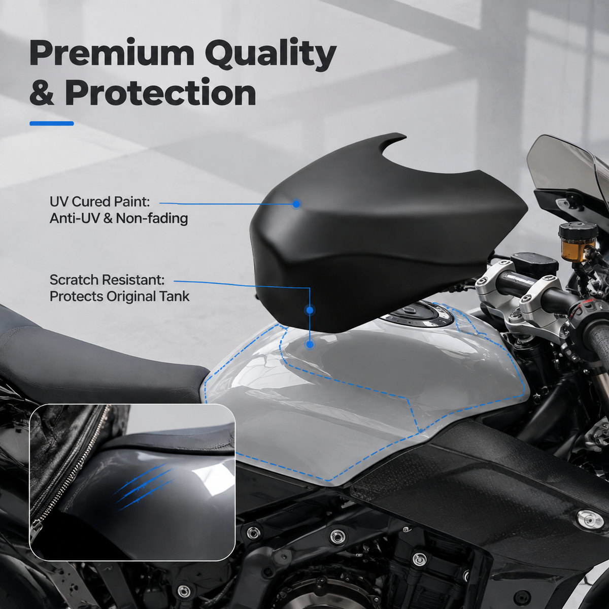 CFMOTO 675SR-R Racing Tank Cover, photo 3 of 11