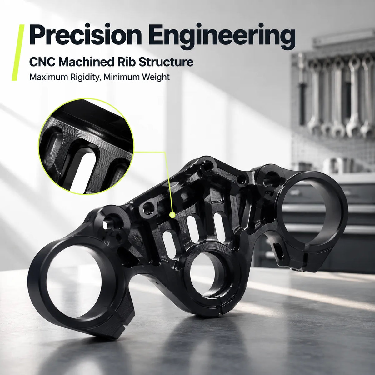 CFMOTO 675SR-R Top Triple Clamp + Clip-On Handlebars, photo 6 of 9