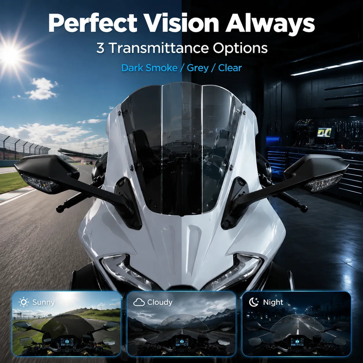 CFMOTO 675SR-R Split Racing Windshield, photo 6 of 15