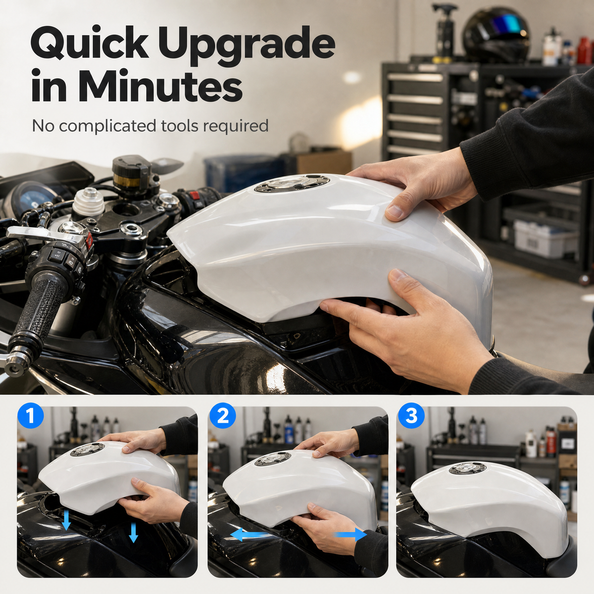 CFMOTO 675SR-R Racing Tank Cover, photo 8 of 11