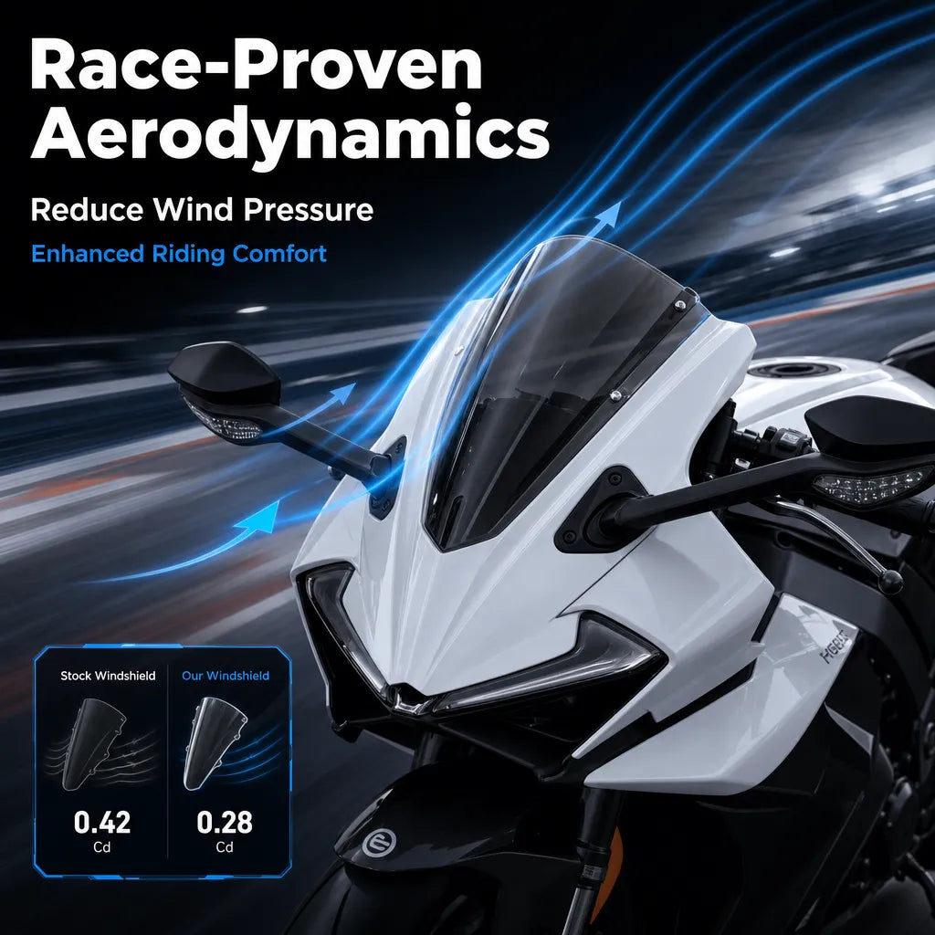 CFMOTO 675SR-R Split Racing Windshield, photo 4 of 15
