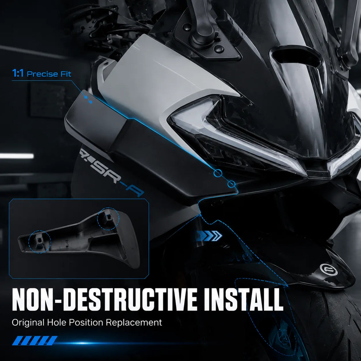 CFMOTO 675SR-R Lower Chin Fairing, photo 4 of 8