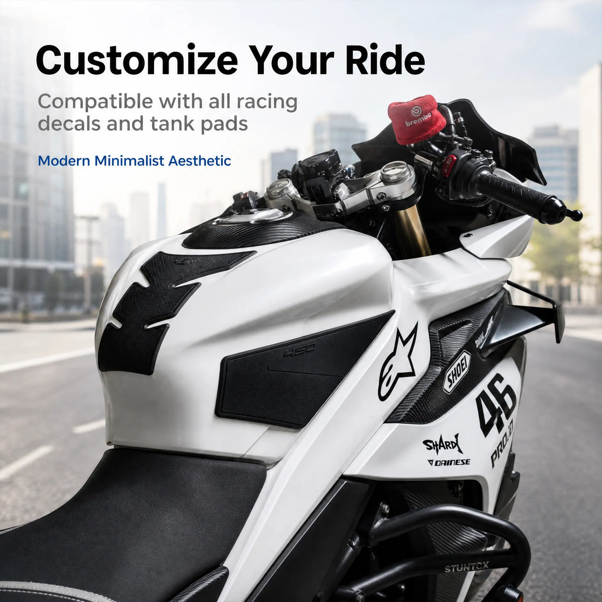 CFMOTO 450SR Half-Wrap Tank Cover, photo 7 of 10