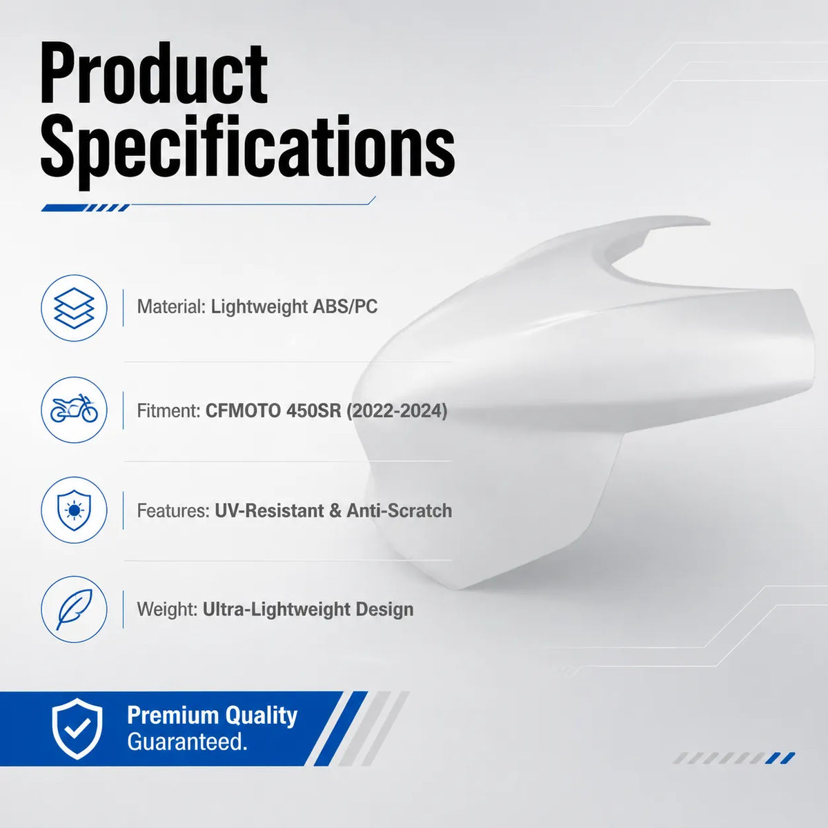 CFMOTO 450SR Half-Wrap Tank Cover, photo 8 of 10