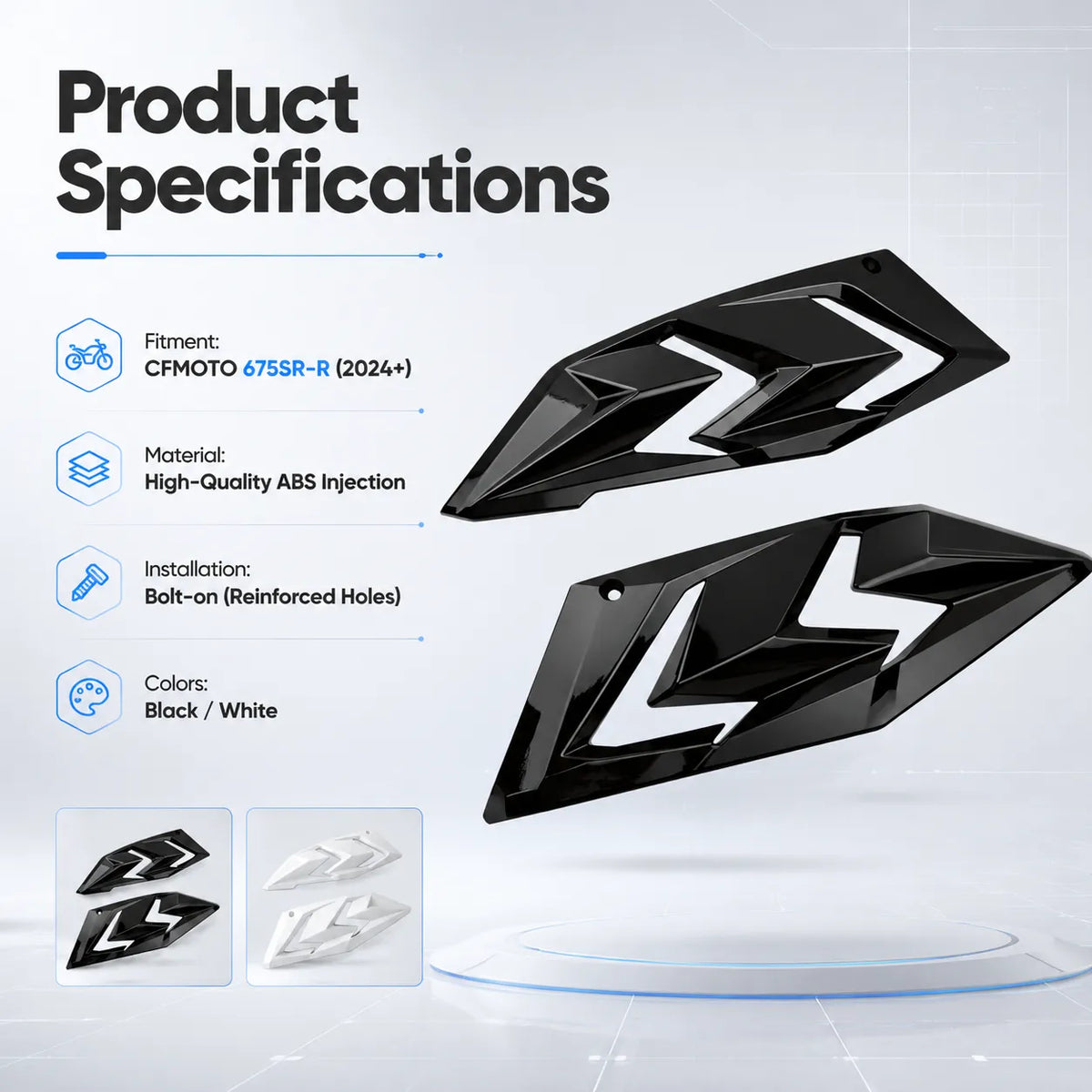 CFMOTO 675SR-R Side Panel Shark Fin, photo 8 of 10